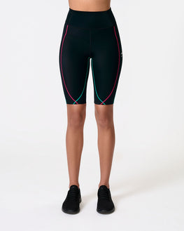 Stabilyx® 3.0 Joint Support Compression Short: Women's Black/Teal Aura