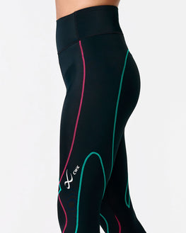 Stabilyx® 3.0 Joint Support 3/4 Compression Tight: Women's Black/Teal Aura