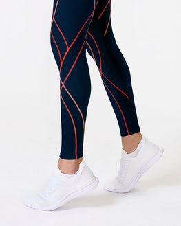 Endurance Generator 2.0 Joint & Muscle Support Compression Tight: Women's Navy Blue/Blush Coral
