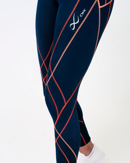 Endurance Generator 2.0 Joint & Muscle Support Compression Tight: Women's Navy Blue/Blush Coral
