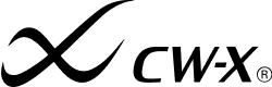 Black stylized "X" logo next to the bold, uppercase letters "CW-X" with a registered trademark symbol on a light gray background.